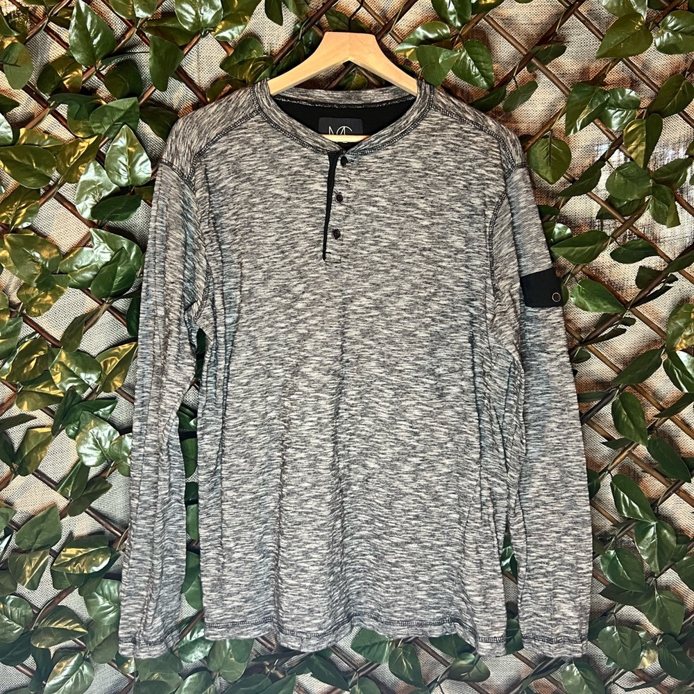 Modern Culture Black/Grey Long Sleeve Henley